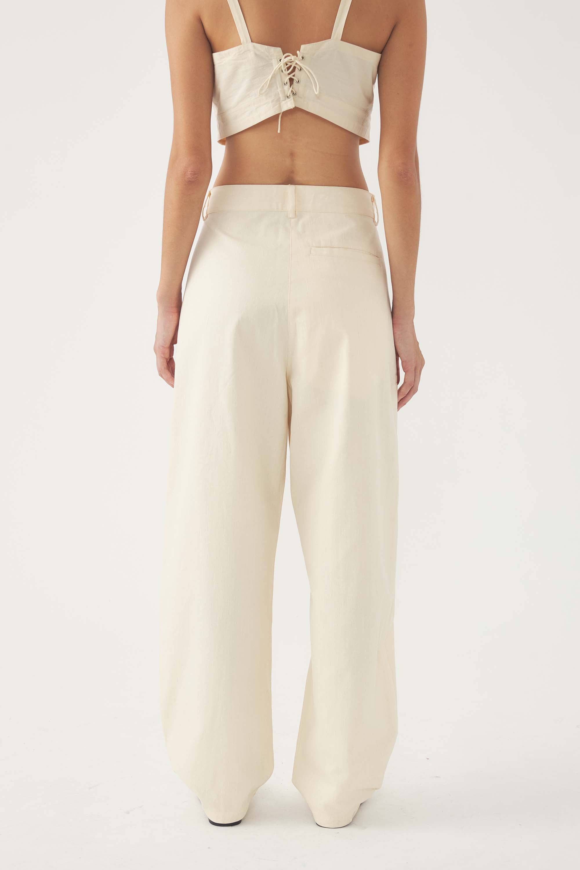 CREAM BERENICE PANT