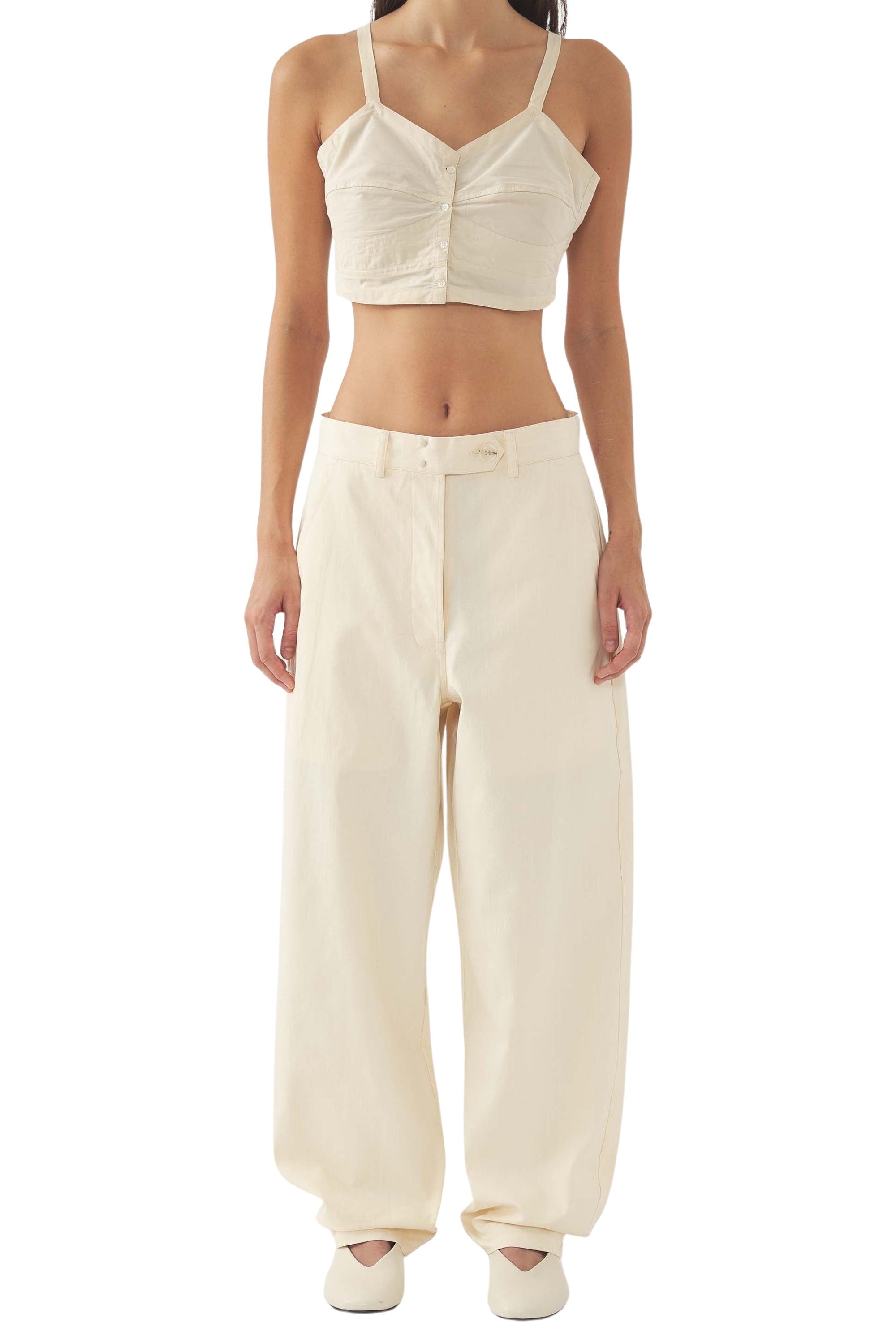 CREAM BERENICE PANT
