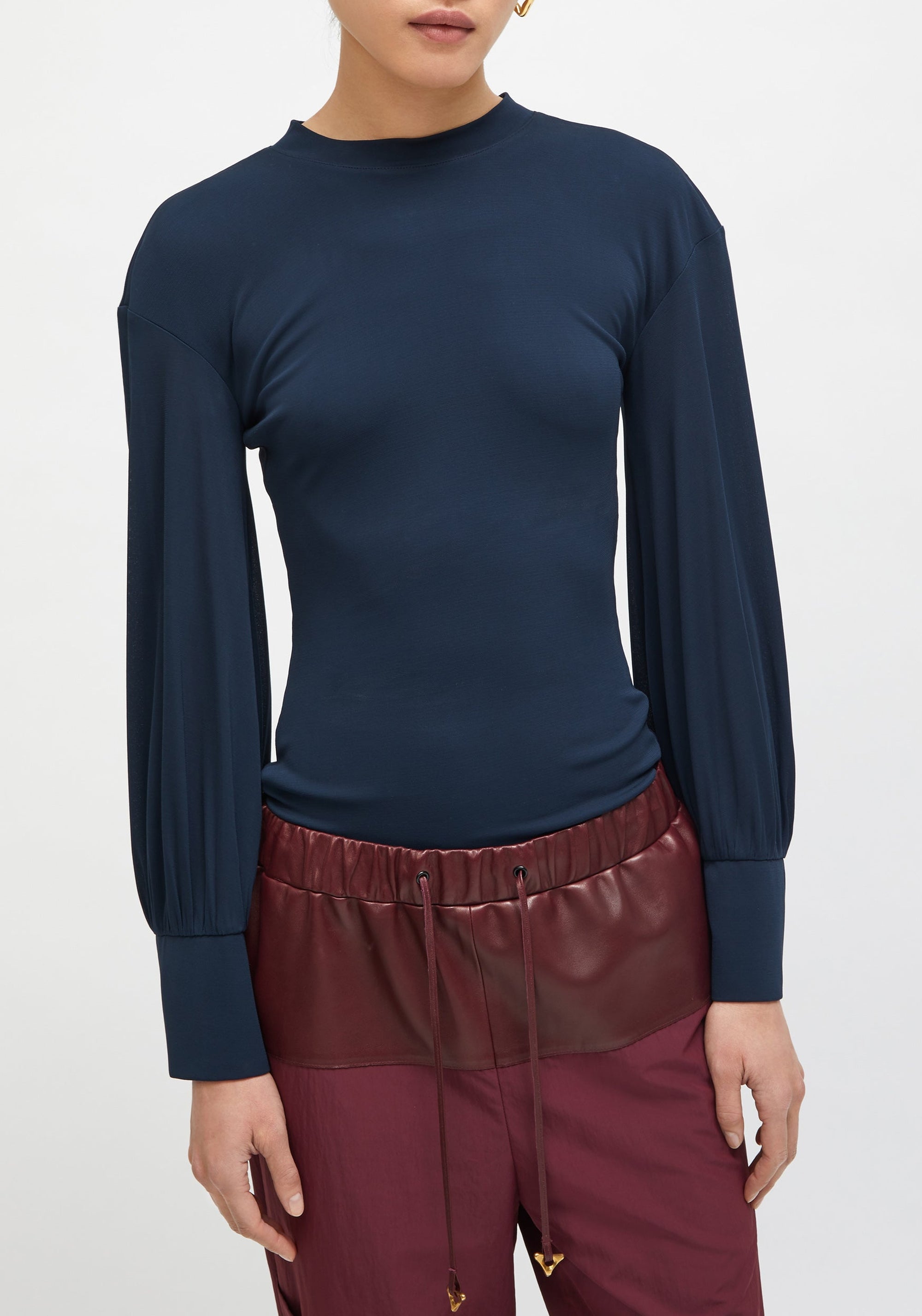 Pull Berlain à manches longues avec détails aux poignets - Turquoise