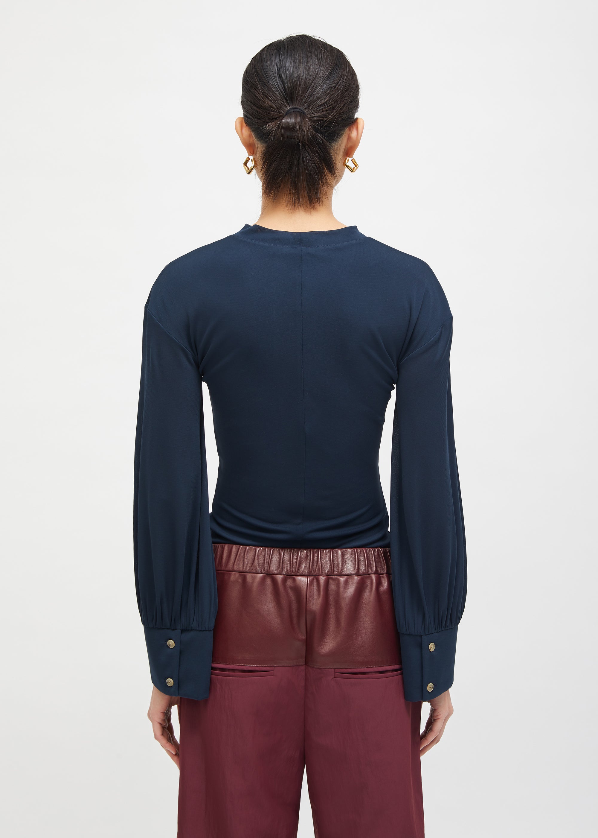 Pull Berlain à manches longues avec détails aux poignets - Turquoise