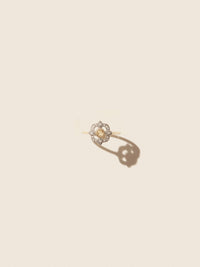Bettina ring in yellow gold and silver with diamond - Diamond