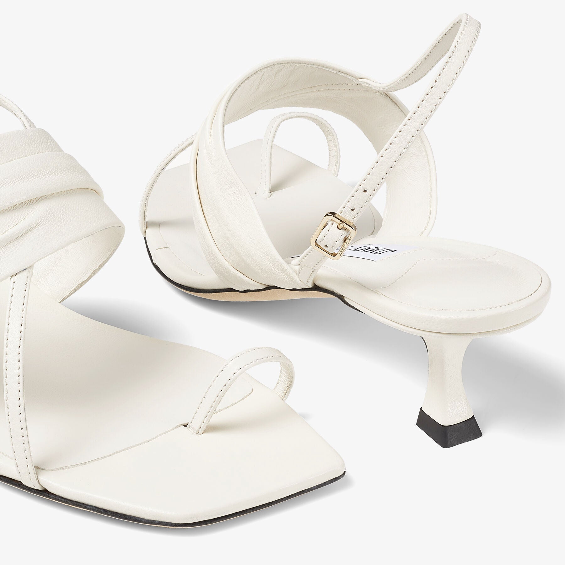 Sandales Beziers 50 en cuir - Latte
