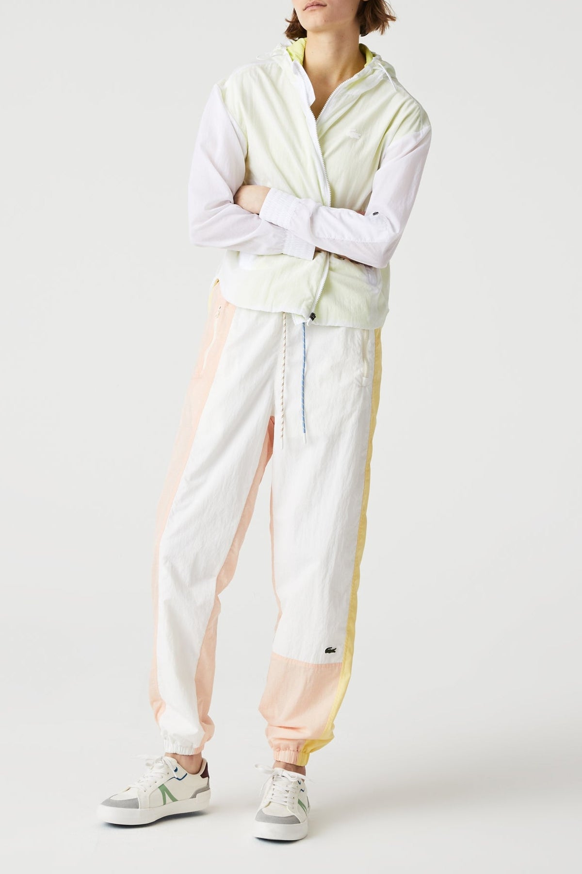 Blouson zippé Sport - Blanc & Limeira