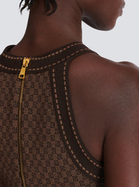 Top en jacquard mini monogramme - Marron & Marron Foncé