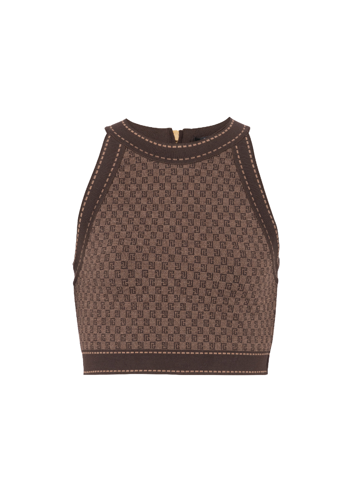 Top en jacquard mini monogramme - Marron & Marron Foncé