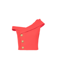 Top court asymétrique - Rouge Vif