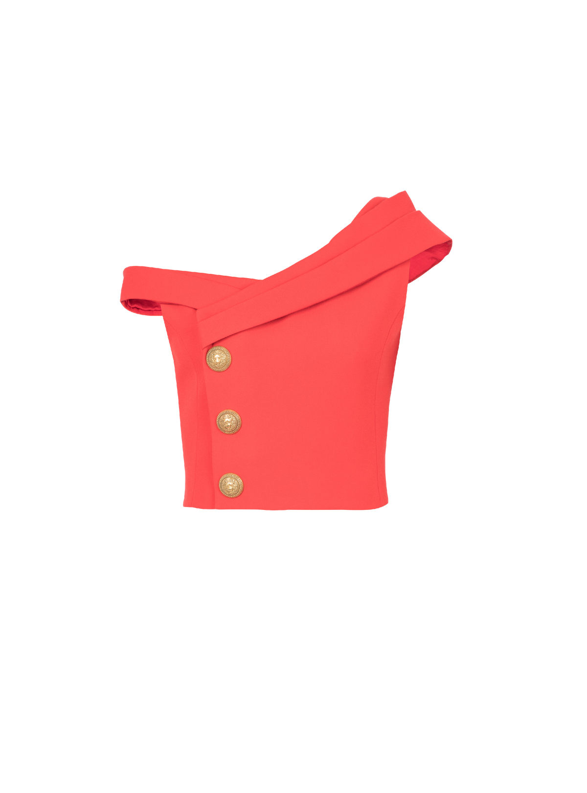 Top court asymétrique - Rouge Vif