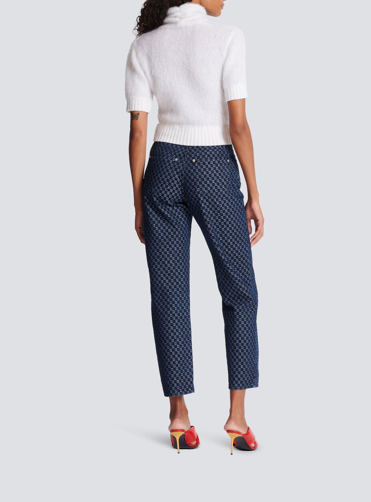 Wrap wool sweater - White