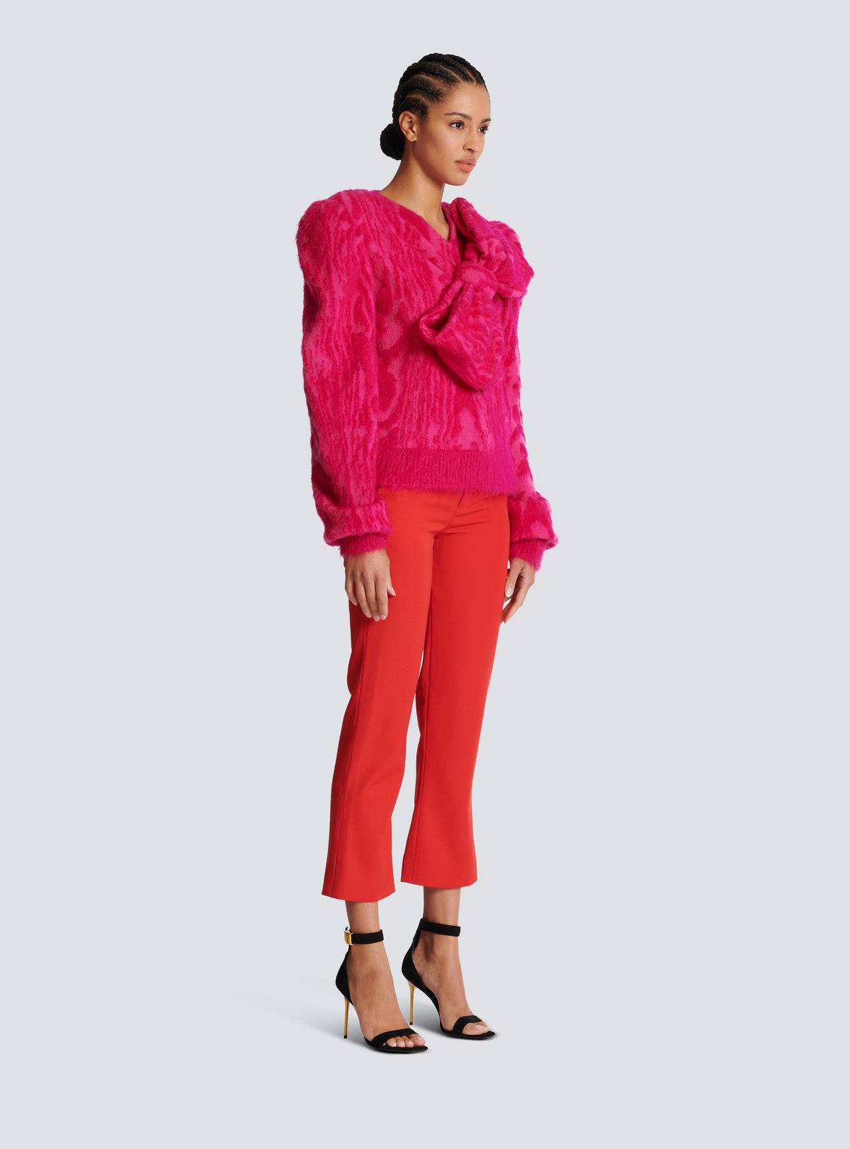 Pull en mohair brossé - Fuchsia