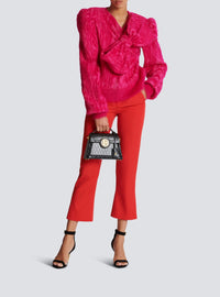 Pull à col rond en laine - Fuchsia