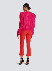Pull en mohair brossé - Fuchsia