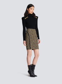 Jupe en tweed lurex - Noir & Or