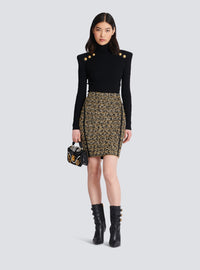 Jupe en tweed lurex - Noir & Or