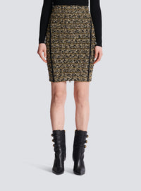 Jupe en tweed lurex - Noir & Or
