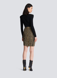 Jupe en tweed lurex - Noir & Or