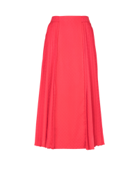 Jupe plissée midi mini monogramme - Fuchsia Vif
