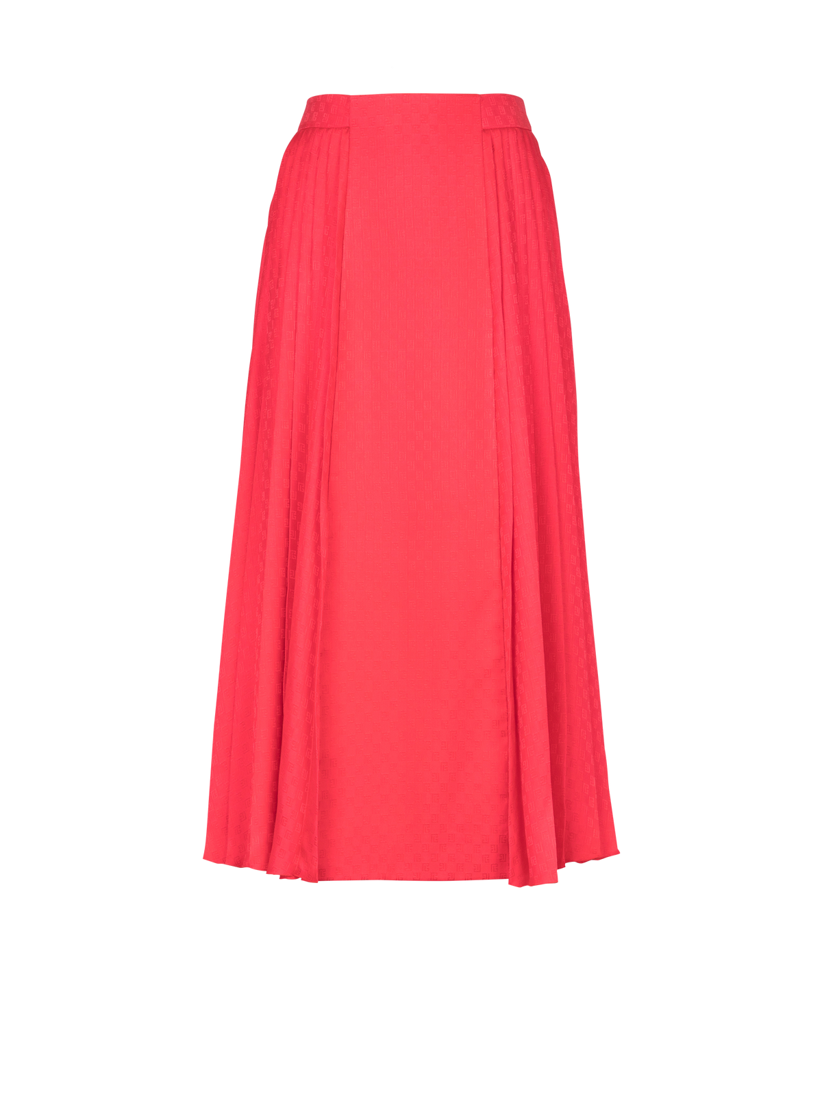 Jupe plissée midi mini monogramme - Fuchsia Vif