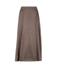 Jupe plissée midi mini monogramme - Marron & Marron Foncé