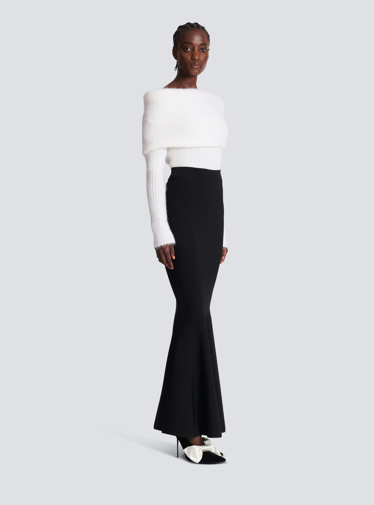 Jupe jolie madame en maille - Noir