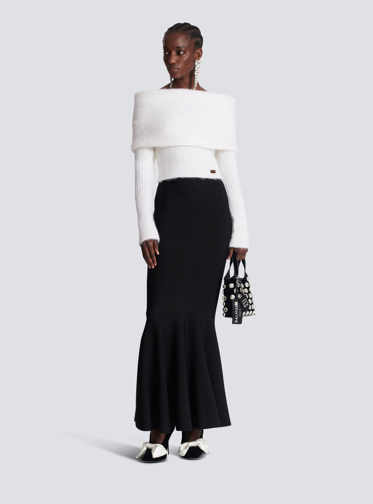 Jupe jolie madame en maille - Noir