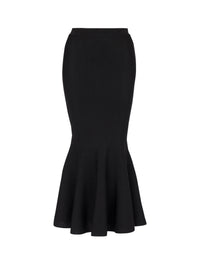 Long knit skirt - Black