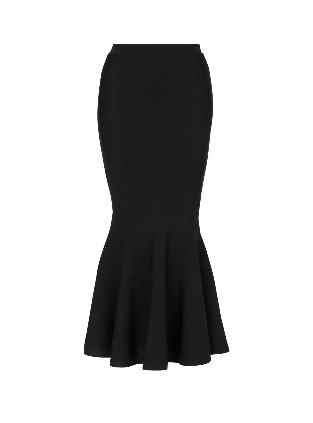 Long knit skirt - Black