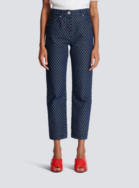 Jean en denim mini monogramme - Bleu Jean Brut & Bleu Jean