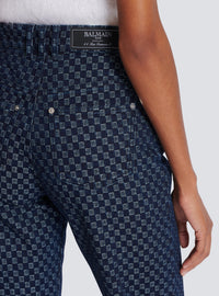 Jean en denim mini monogramme - Bleu Jean Brut & Bleu Jean