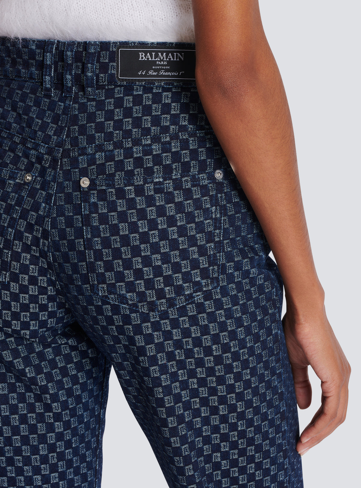 Jean en denim mini monogramme - Bleu Jean Brut & Bleu Jean