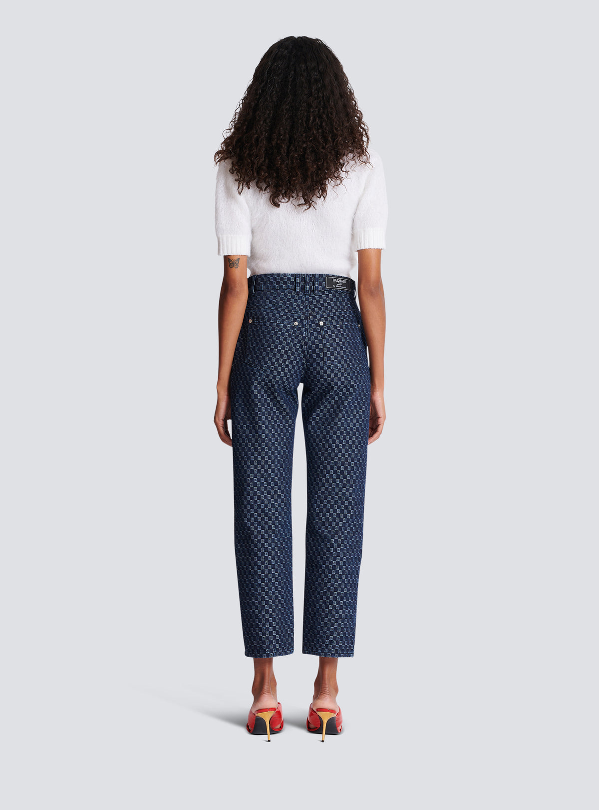 Jean en denim mini monogramme - Bleu Jean Brut & Bleu Jean