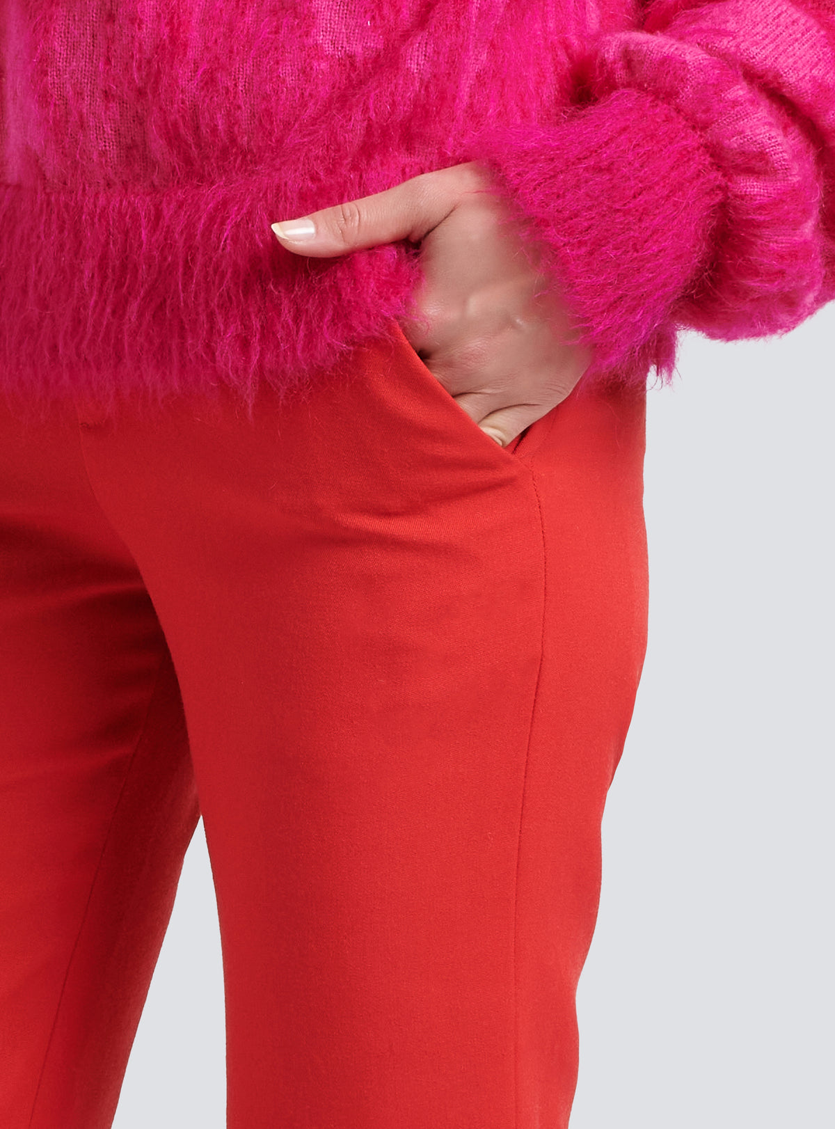 Pantalon en grain de poudre - Rouge Vif