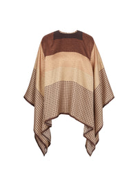 Haut en soie imprimé monogramme - Multi-Marron