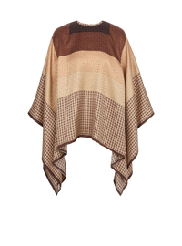 Haut en soie imprimé monogramme - Multi-Marron