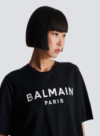 T-shirt imprimé balmain paris - Noir & Blanc