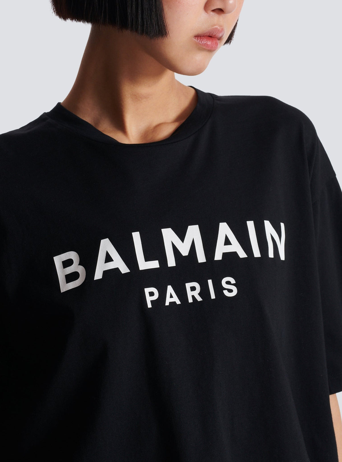 T-shirt imprimé Balmain Paris - Noir & Blanc