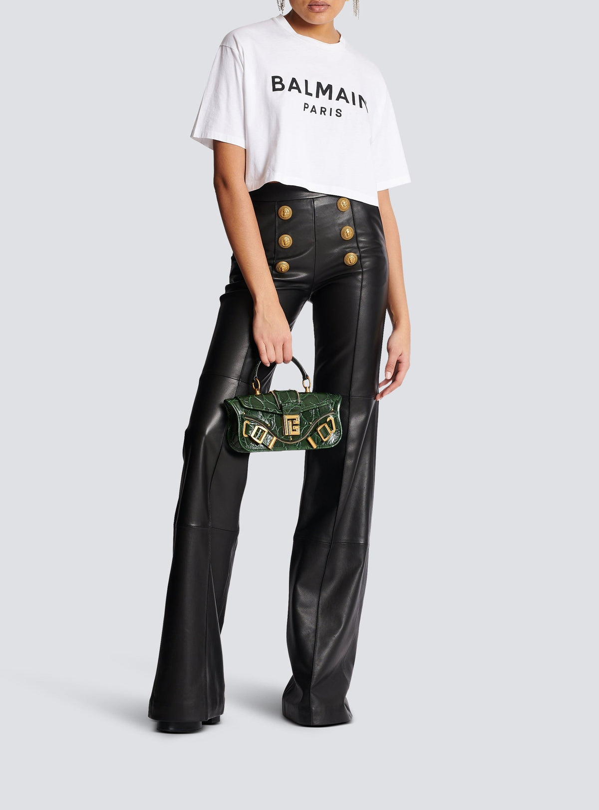 T-shirt imprimé Balmain Paris - Blanc & Noir