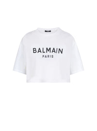 T-shirt imprimé Balmain Paris - Blanc & Noir
