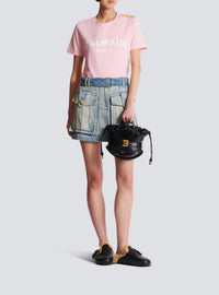 T-shirt imprimé Balmain Paris - Rose & Blanc