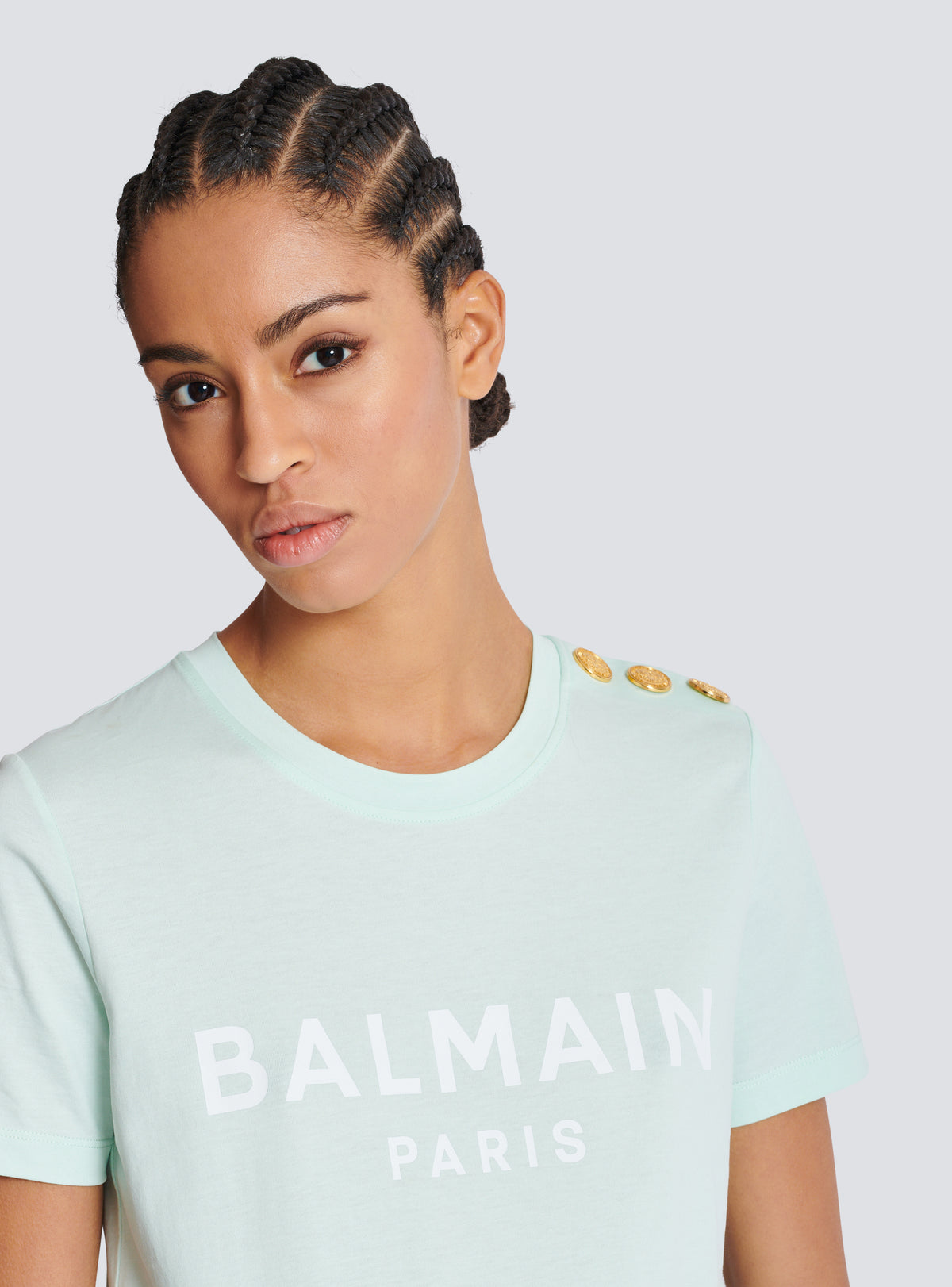 T-shirt imprimé balmain paris - Vert