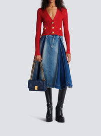 Cardigan court en maille - Rouge Vif