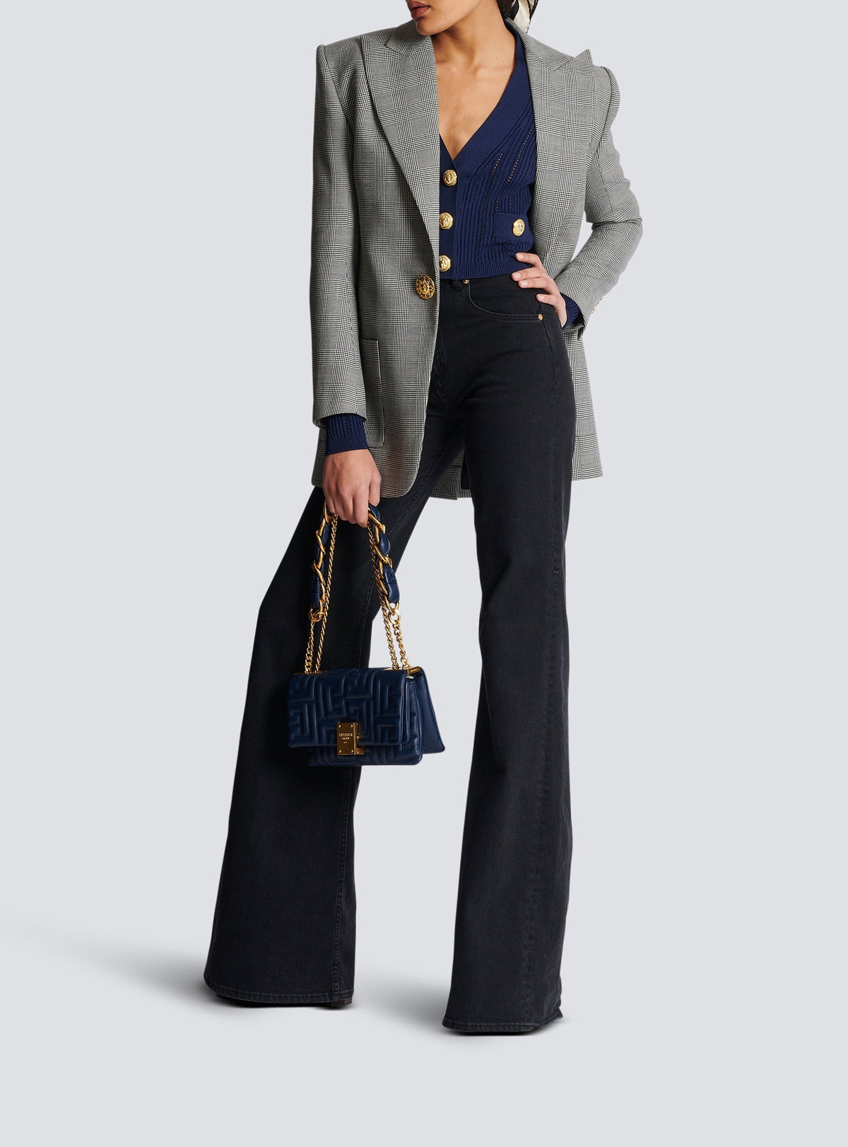 Short knit cardigan - Navy
