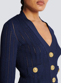 Short knit cardigan - Navy
