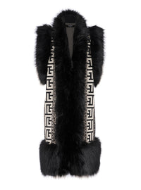 Gilet monogramme en laine - Ivoire & Noir