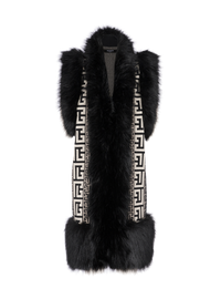 Gilet Monogramme en fausse fourrure - Ivoire & Noir