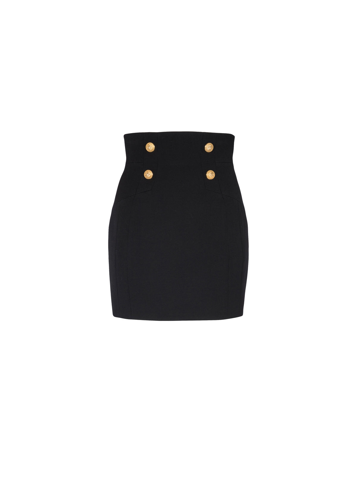 Jupe courte en laine - Noir