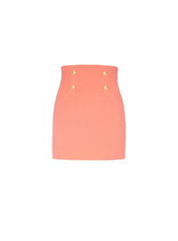Wool short skirt - Salmon