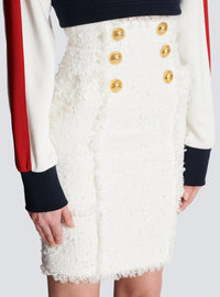 Jupe crayon en tweed - Blanc