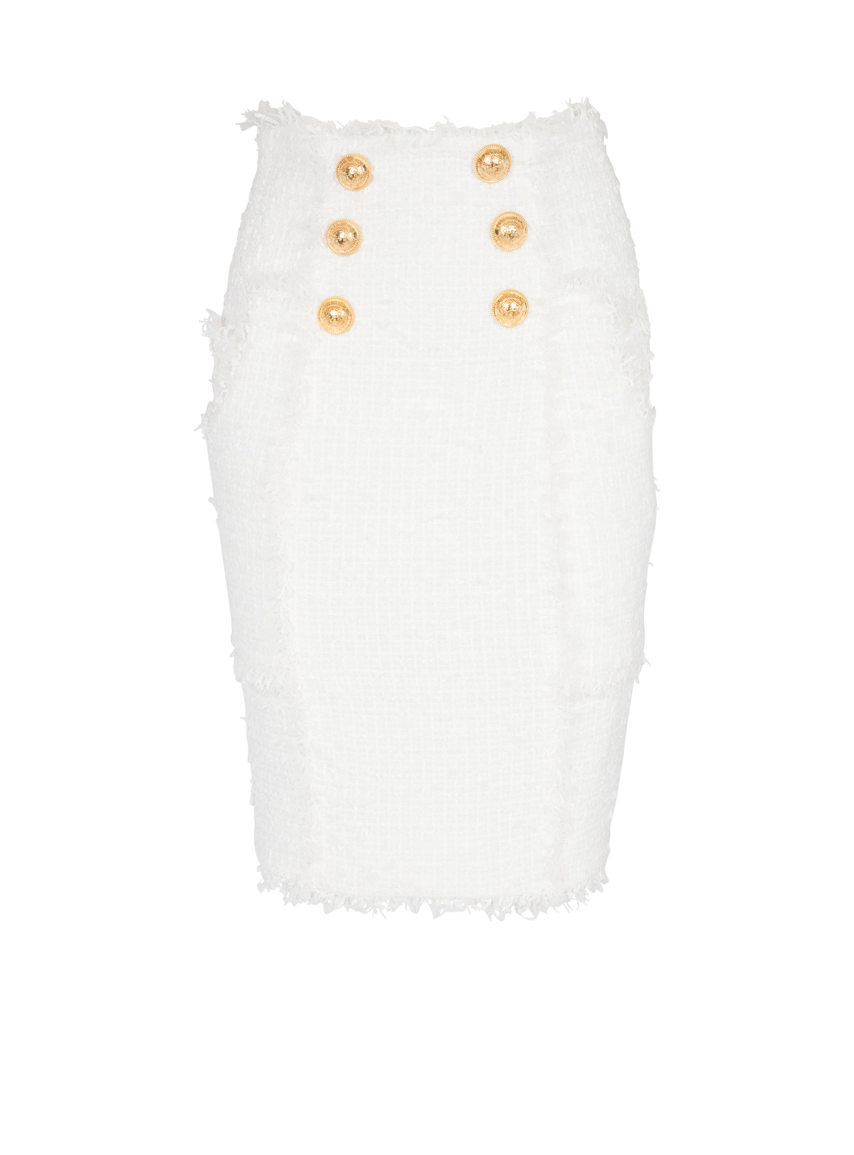 Jupe crayon en tweed - Blanc