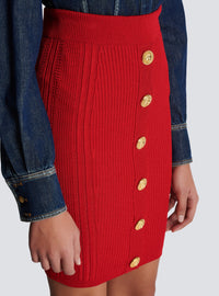 Jupe crayon en maille - Rouge Vif