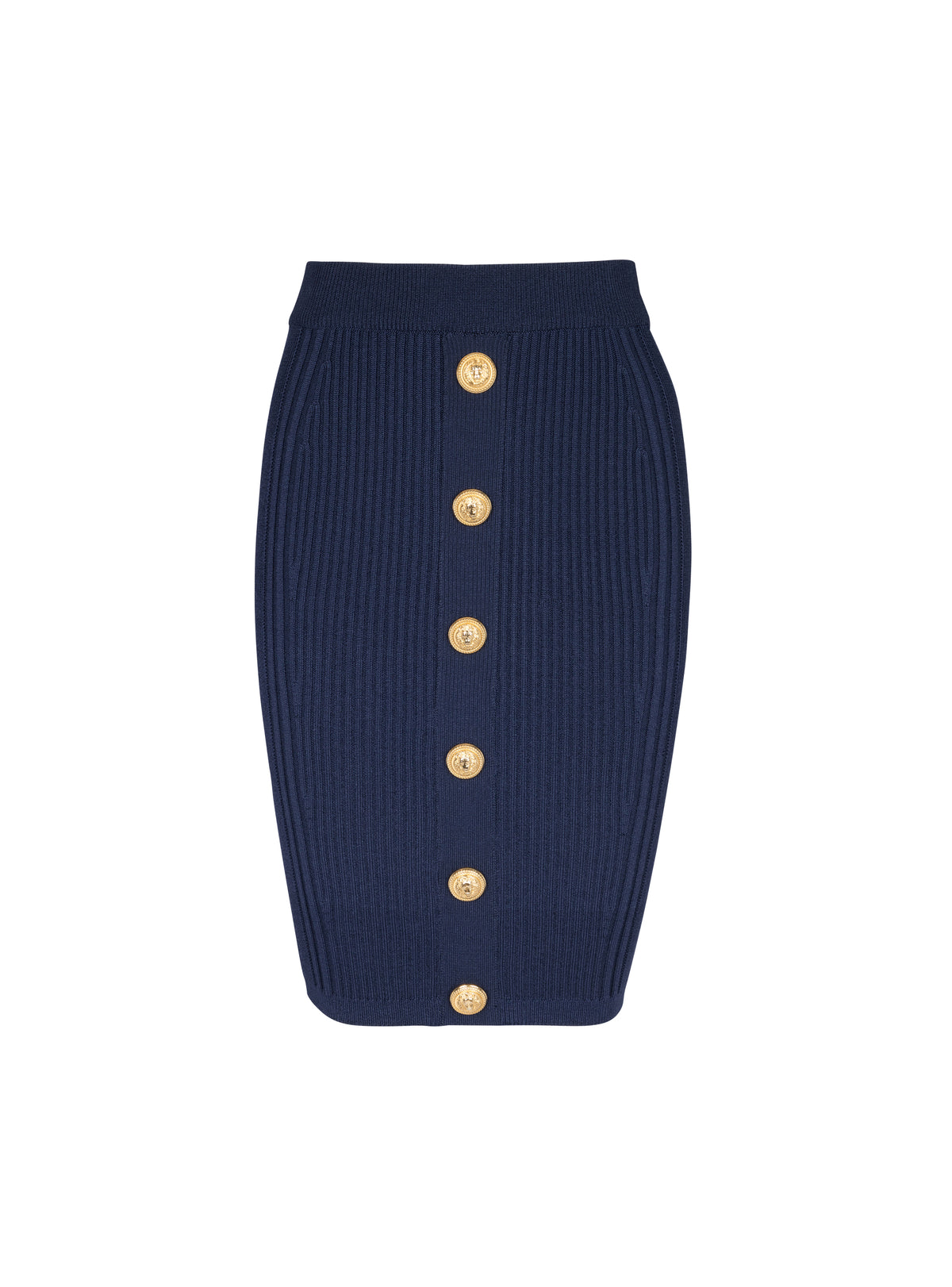 Knit pencil midi skirt - Navy